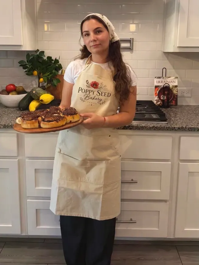 Vintage-style photograph of a traditional bakery workspace